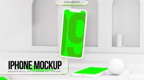 iPhone Mockup White Environment #09