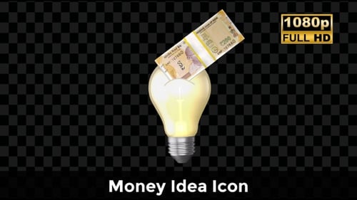 Innovative Idea Funding with Indian Rupee Notes Lightbulb