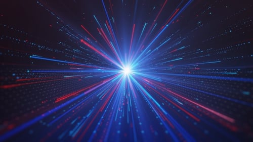 Futuristic Light Speed Tunnel Abstract Technology Background Loop