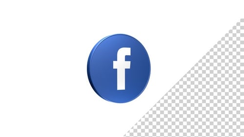 Modern 3D Facebook Logo Reveal Animation