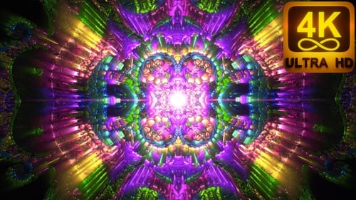Colorful Meditation 3D mandala vj seamless loop beautiful light trip with motion texture