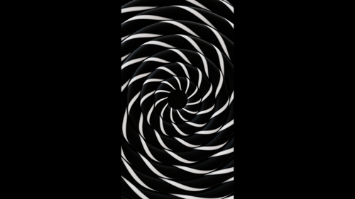Vertical video rotating black and white circles optical illusion