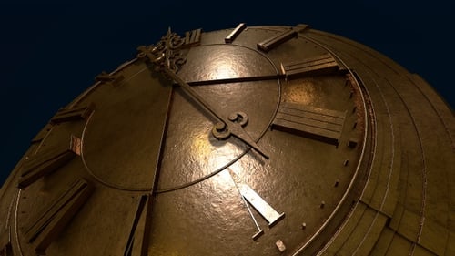 Antike Golduhr-Animation 4k V.2