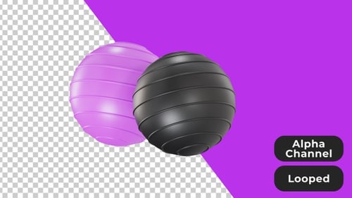 Balles de yoga avec animation 3D | Alpha Channel
