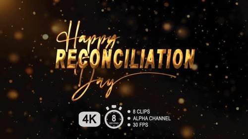 Golden Glitter Happy Reconciliation Day Title Animation