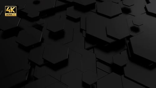Dynamic Black Hexagons Abstract Corporate Background