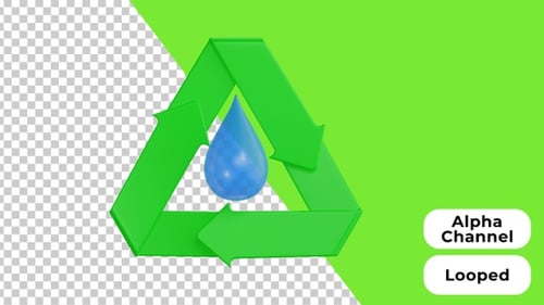 3D Animated Water Purification | Bio Energy | Alpha Channel