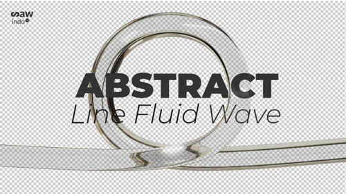 Shiny Geometric Ribbon Loop Reveal Transition