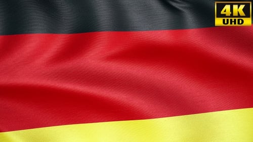 Realistic Waving German Flag Looping Animation