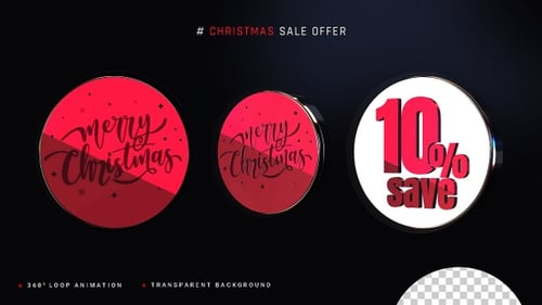 Animated Circular Badges for Promotions and Holiday Greetings
