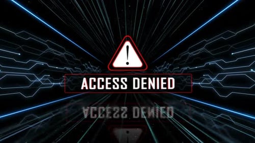 Access Denied Text and Login Interface in the Tech Room, Loopable