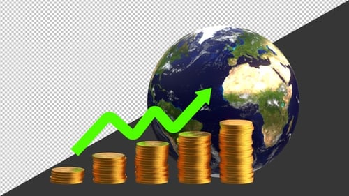 3D Gross domestic product | Alpha Channel