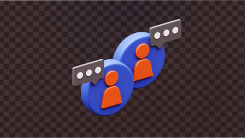 3D Animated People Chat Icons for Social Media Communication