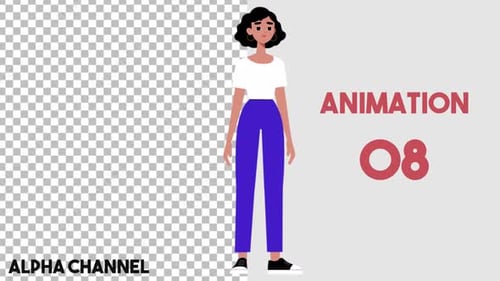 Animated Flat Design People Character Actions Pack
