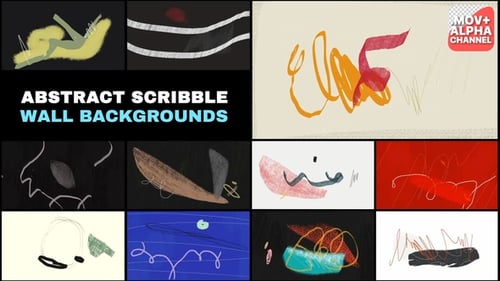 Abstract Scribble Animated Backgrounds Pack