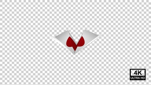 Abstract Geometric Origami Folding Logo Reveal