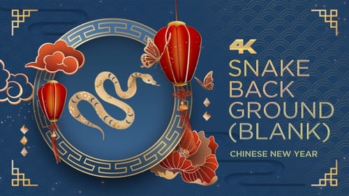 Chinese New Year Snake Zodiac Festive Animated Background