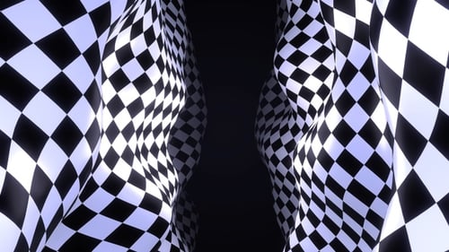 Wavy Checkered Wall