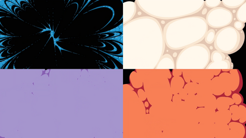 Flat Design Animated Liquid and Smoke Elements