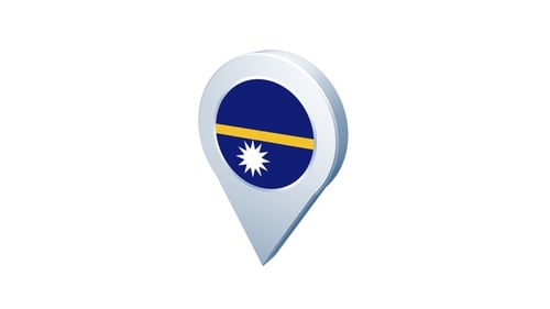 Pin-Symbol mit Flagge von Nauru