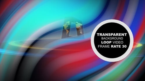 Colorful Halftone Background Loop Alpha