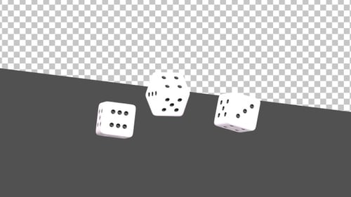 3D-Würfelwurf | Alpha Channel