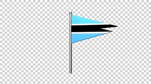 Botswana Flag Pin Alpha