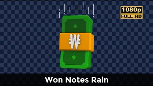 Won Notes Rain – Wealth And Profit Animation