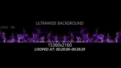 Abstract Ultrawide Glowing Particle Wave Background Loop