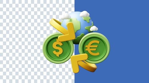 Global Economy Exchange 3D Animations | Alpha Channel