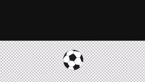 Animierter Fußball in Zeitlupe | Alpha Channel