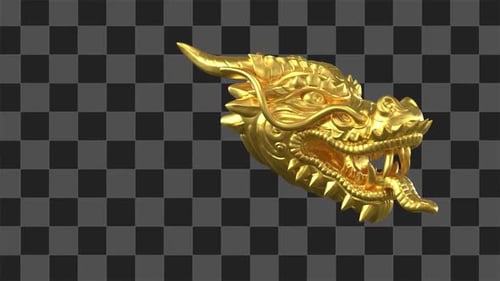 Chinese Dragon Gold Head Loop