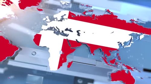 3D Global World Map Data Reveal Intro