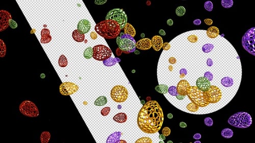 Colorful Abstract Lattice Easter Egg Loop Animation