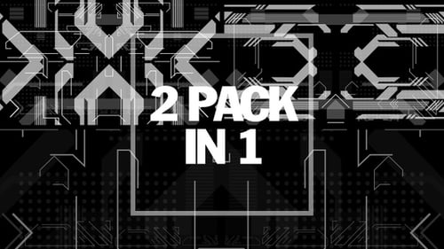 Futuristic VJ Strobo Pack with Geometric Tech Interface Elements