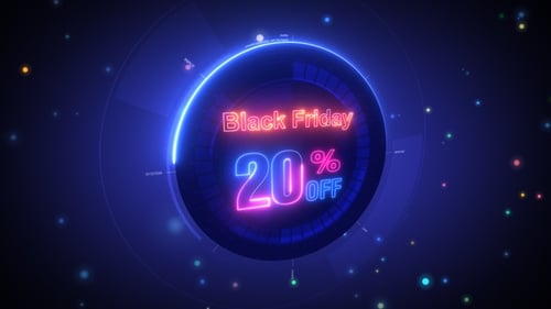 Black Friday Neon Discount Sale Digital Display