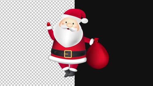 Weihnachtsmann mit Geschenktüte 1080p