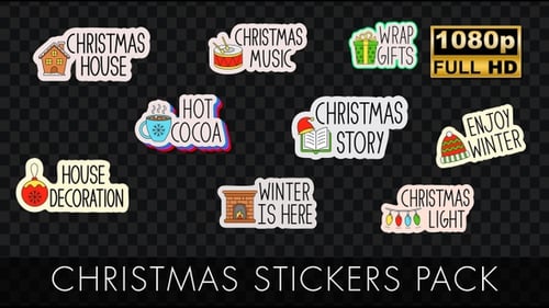 Animated Christmas and Winter Sticker Pack