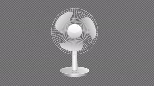 White Electric Fan Animation