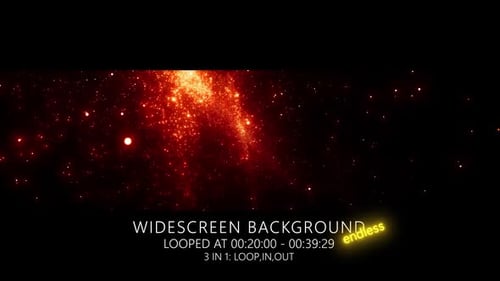 Abstract Red Gold Sparkling Particle Wave Background Loop