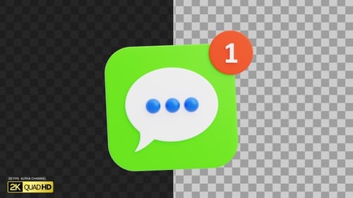 3D Notification Badge | Alpha Channel