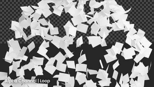 3D Paper Explosion Animation | Alpha Loop