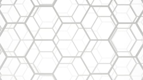 Seamless Geometric Hexagon Pattern Abstract Background Loop