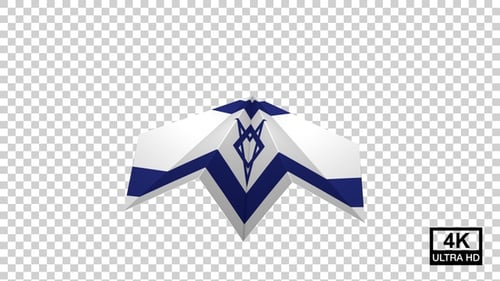 Animated Paper Plane with Israeli Flag