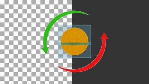 3D Animation of US Dollar To Indian Rupee currency Conversion | Alpha Channel