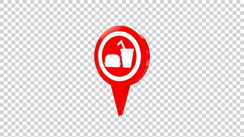 Food Court Map Location Pin