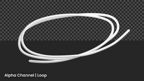 Animação 3D de círculo de linha suave | Alpha Loop