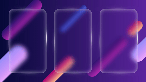 Modern Glassmorphism UI Panels for Content Display