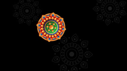 Animated Traditional Indian Mandala Motif