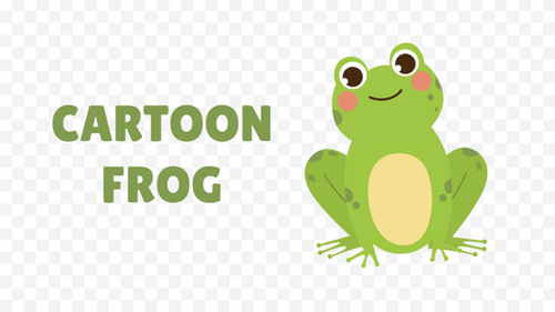 Animated Flat Design Frog Character Talking or Croaking